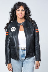 Women's 24H Le Mans Julia black leather jacket
